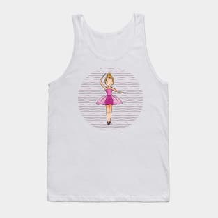 Cute ballerina girl with a pink tutu Tank Top